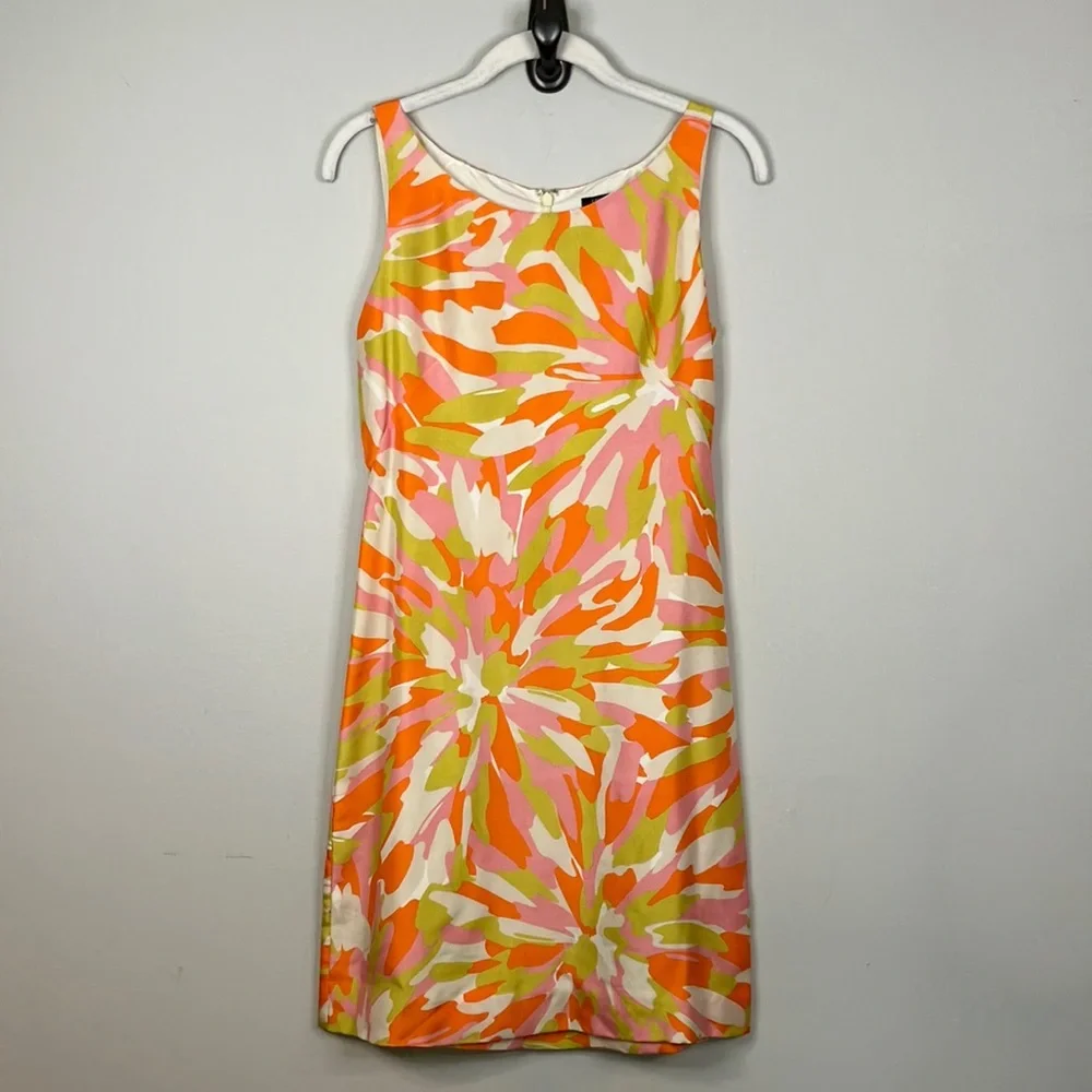 J Crew silk abstract print shift - Picture 1 of 8